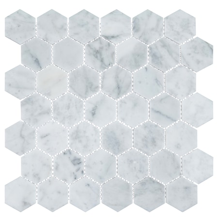 Andova Tiles ANDOVA TILES Channing 2" x 2" Marble Honeycomb Mosaic Floor Use Tile ANDCHA126